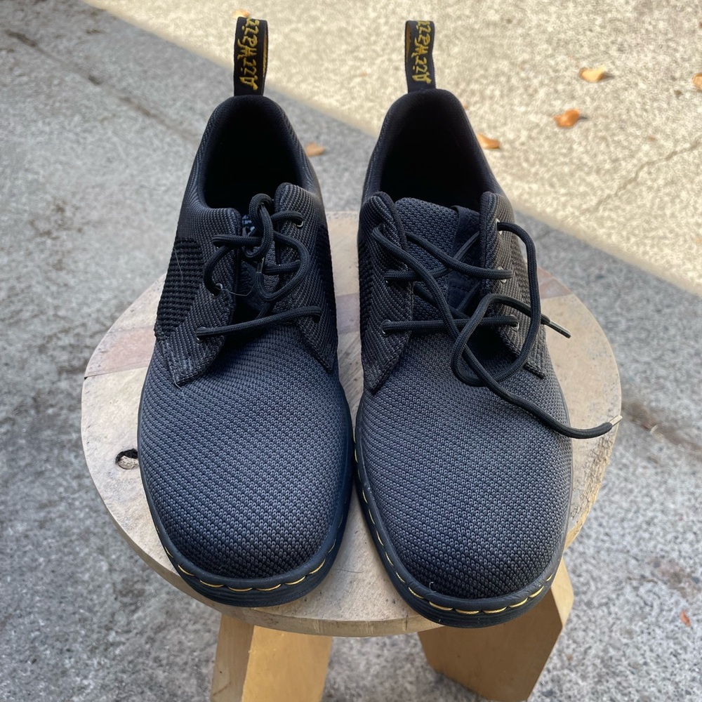 Dr. Martens Black Knit Oxfords